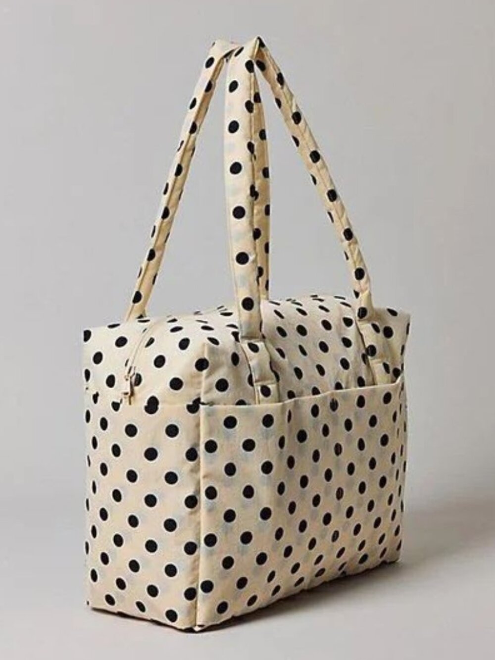 NWT Baggu Small Cloud Carry-on - Cream w/ Black Polka Dot